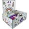 Lavatelli: Baby Organizer Box - Lid & Handles, Decorative Cardboard Nursery Storage Caddy, 4 Dividers, Diaper-Wipes-Bottles-Toys, 16.5 x 12.6 x 6.9"